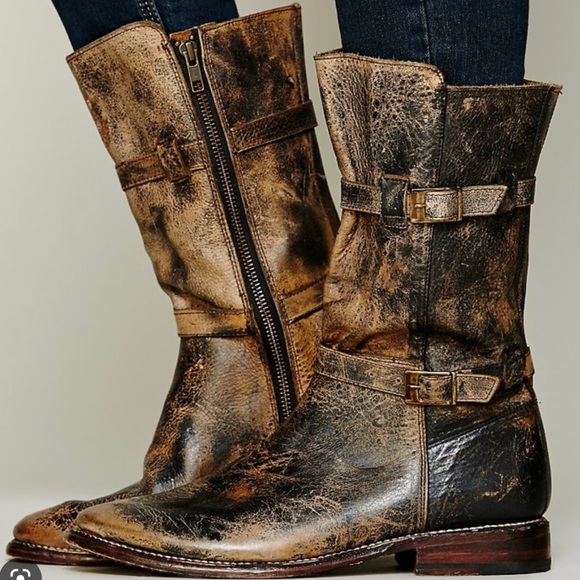Bed Stu Shoes - Bed STU cobbler series sandover mid boot brown size 8 exclusive to freepeople